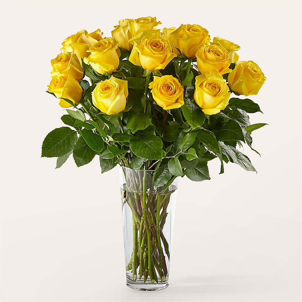 Long Stem Yellow Rose Bouquet – Blooming Designs By Michelle, Oakdale MN