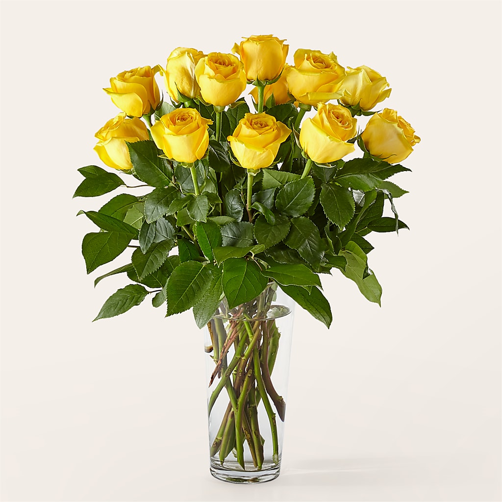 Long Stem Yellow Rose Bouquet – Blooming Designs By Michelle, Oakdale MN
