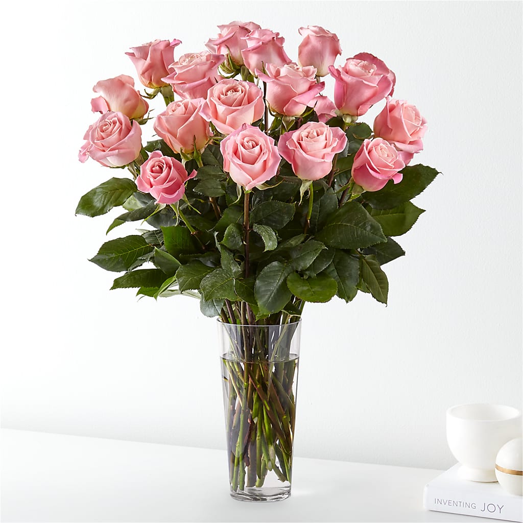 Long Stem Pink Rose Bouquet – Blooming Designs By Michelle, Oakdale MN