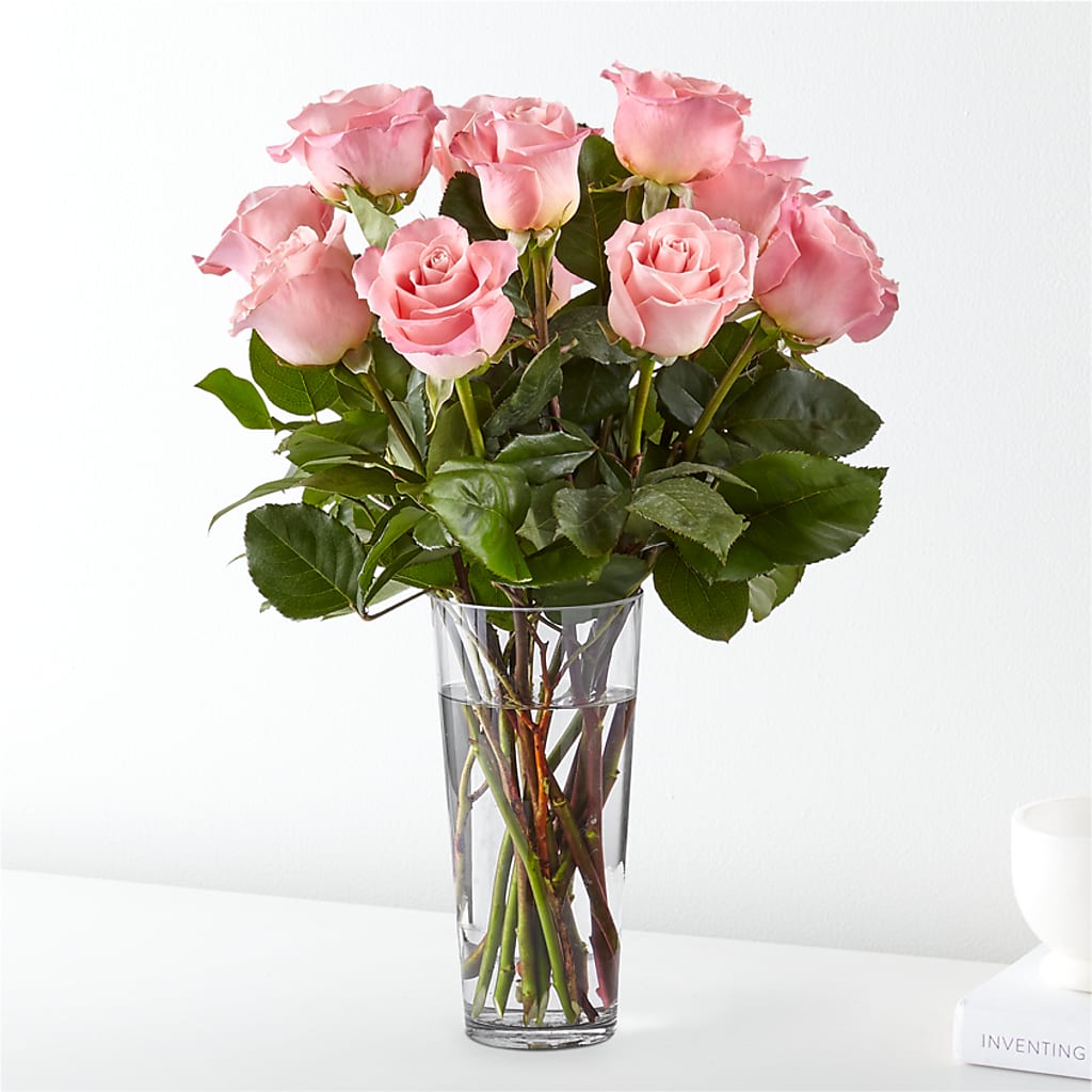 Long Stem Pink Rose Bouquet – Blooming Designs By Michelle, Oakdale MN
