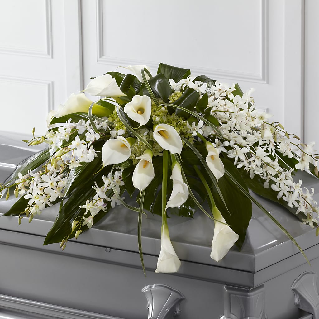 Angel Wings Casket Spray – Blooming Designs By Michelle, Oakdale MN
