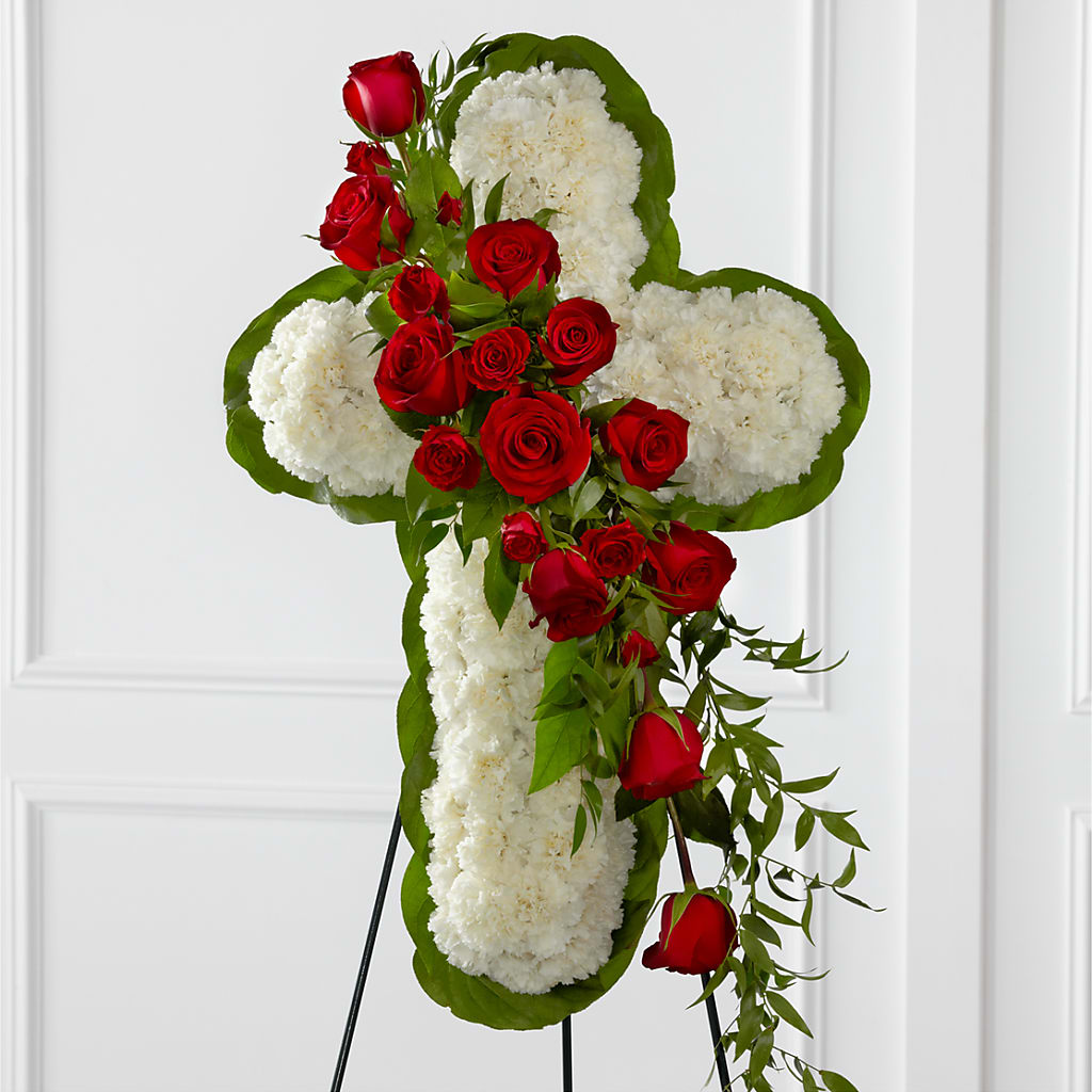 Floral Cross Easel – Blooming Designs By Michelle, Oakdale MN
