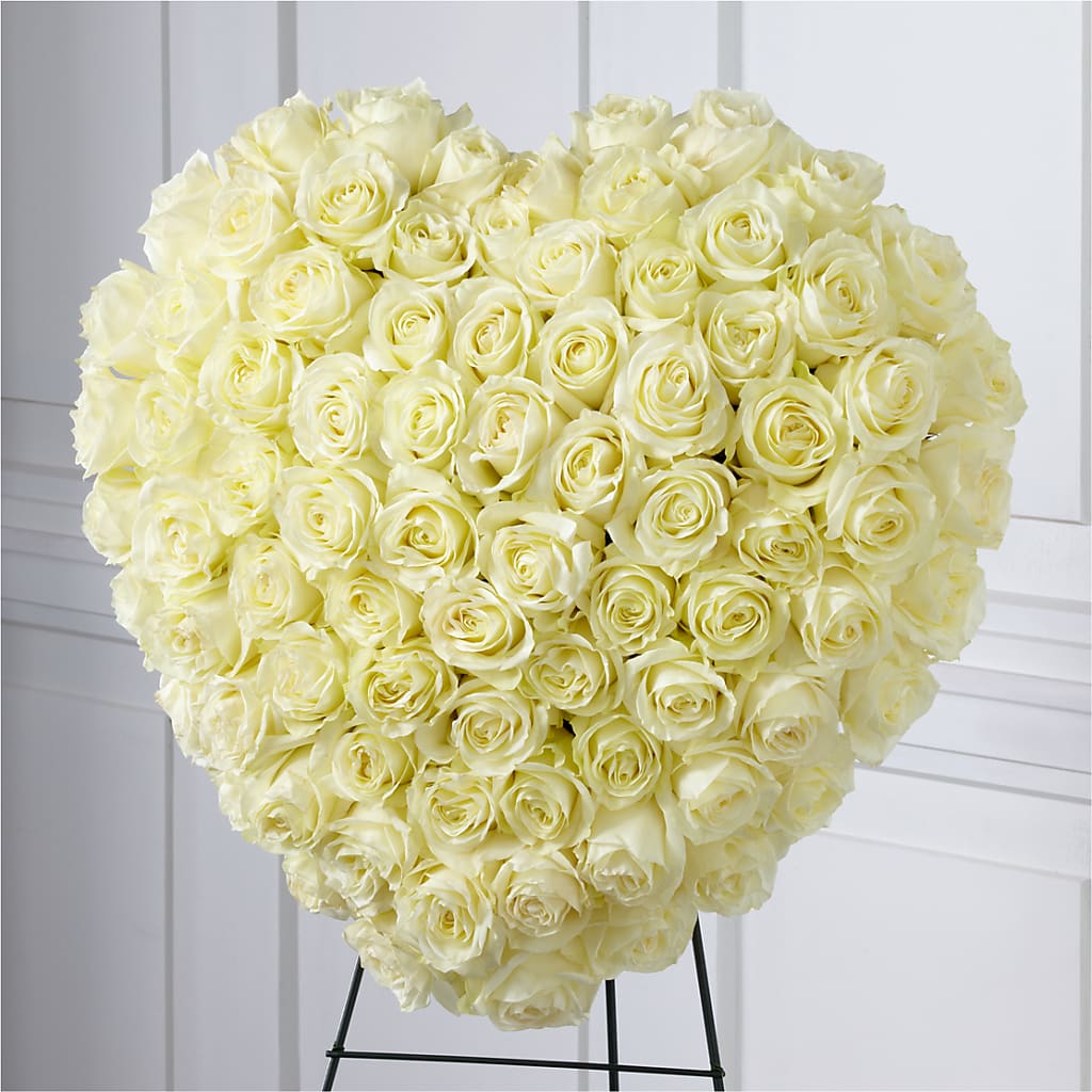 Elegant Remembrance Standing Heart – Blooming Designs By Michelle, Oakdale MN