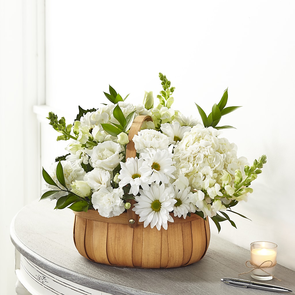 Pure Ivory Basket – Blooming Designs By Michelle, Oakdale MN
