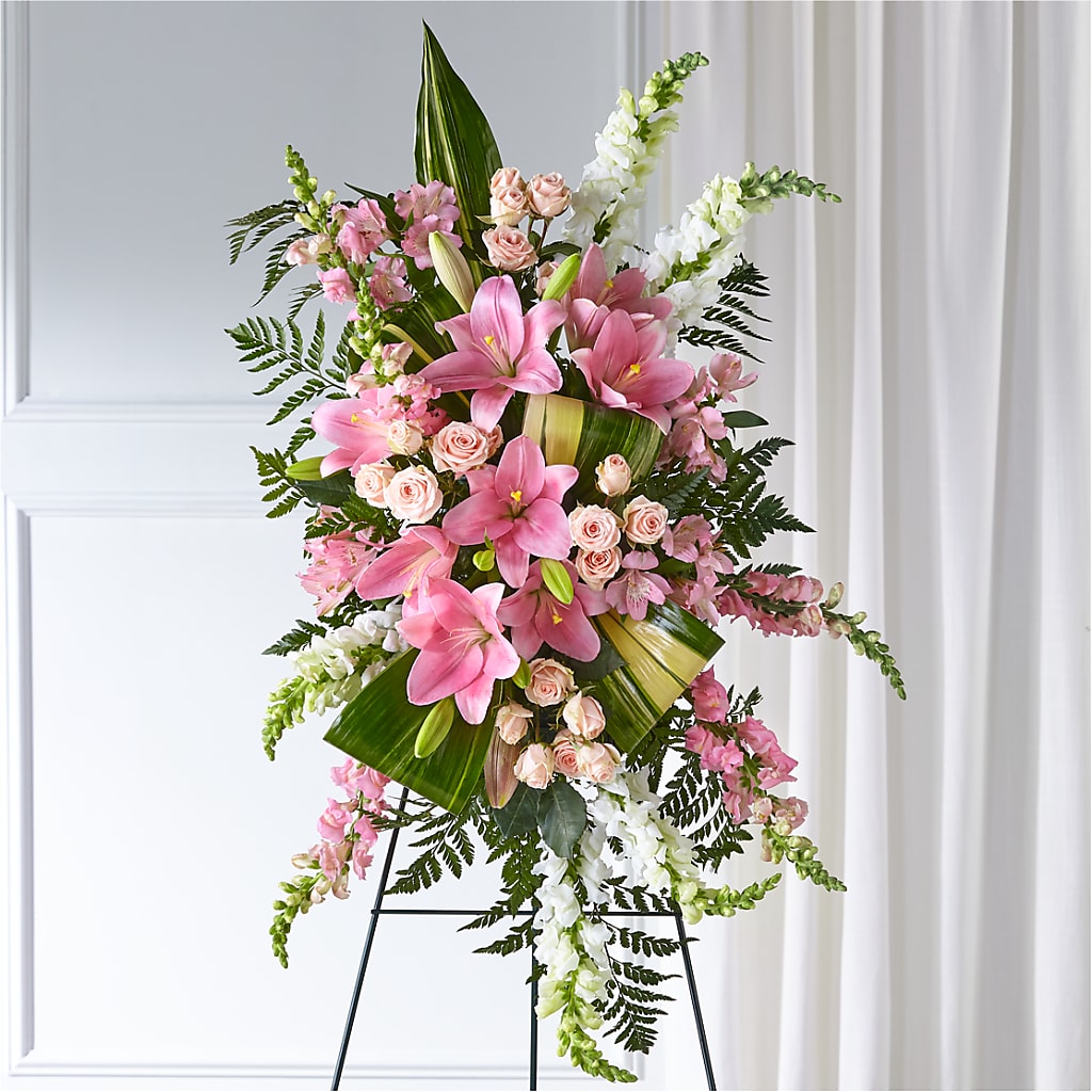 Elegant Embrace Standing Spray – Blooming Designs By Michelle, Oakdale MN