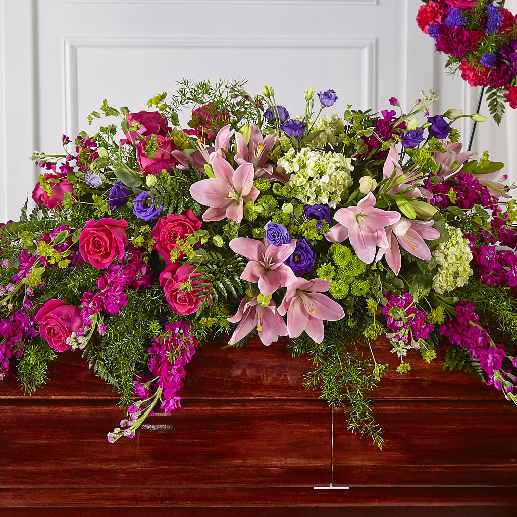 Radiant Tribute Casket Spray – Blooming Designs By Michelle, Oakdale MN