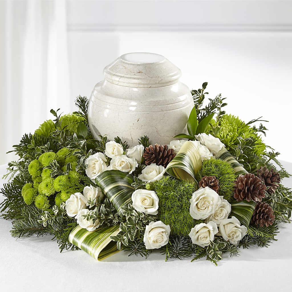 Precious Evergreen Cremation Adornment – Blooming Designs By Michelle, Oakdale MN