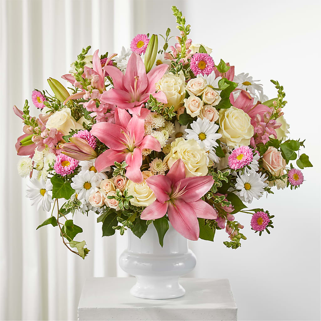 Empathetic Blooms Urn Arrangement – Blooming Designs By Michelle, Oakdale MN