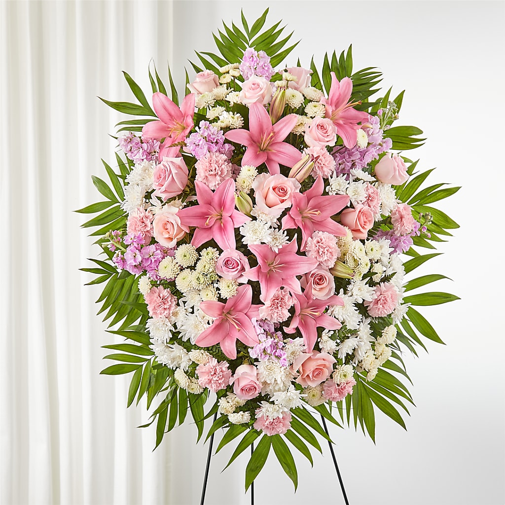 Offering Solace Standing Spray – Blooming Designs By Michelle, Oakdale MN