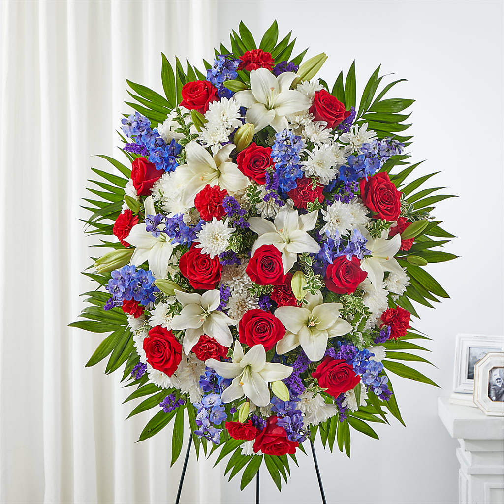 Cherished Service Standing Spray – Blooming Designs By Michelle, Oakdale MN