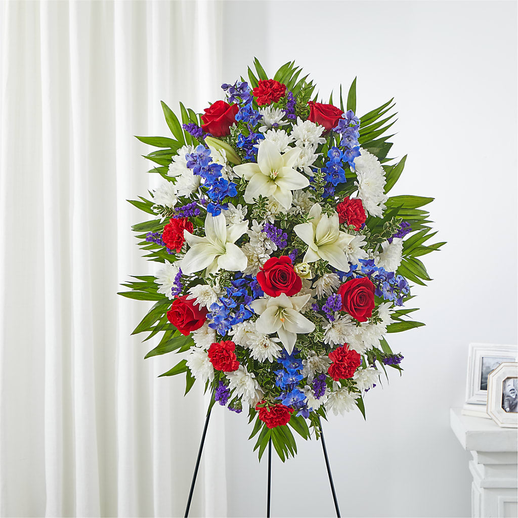 Cherished Service Standing Spray – Blooming Designs By Michelle, Oakdale MN
