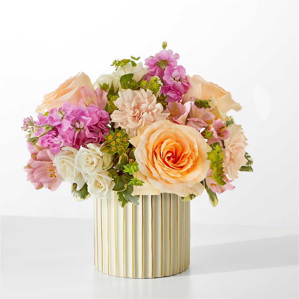 Paradise Bouquet with Ivory Vase – Blooming Designs By Michelle, Oakdale MN