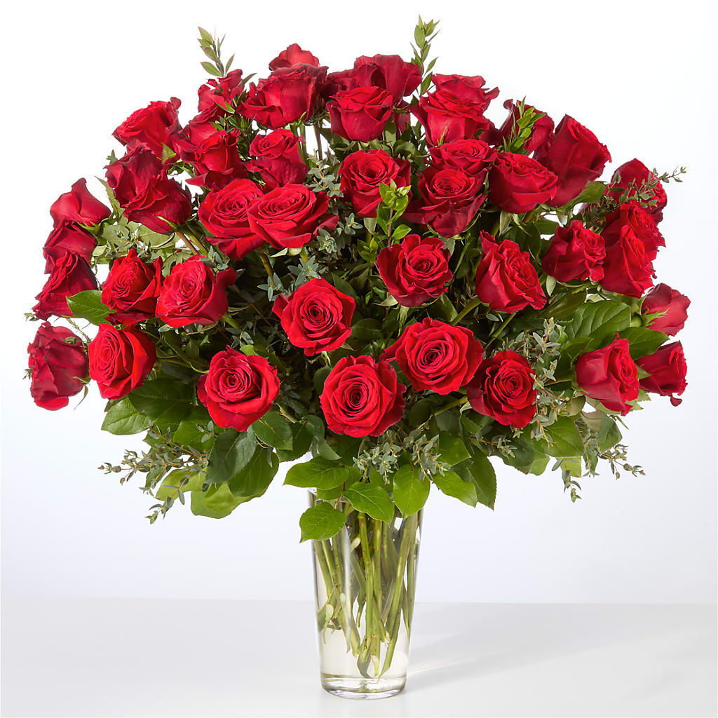 Forever Yours Fifty Stem Red Rose Bouquet – Blooming Designs By Michelle, Oakdale MN