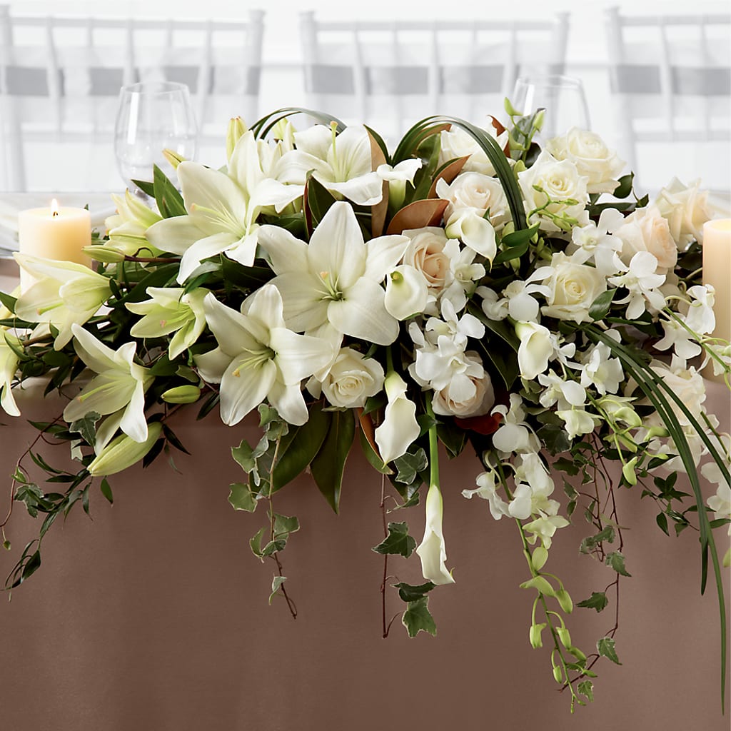 White Linen Arrangement – Blooming Designs By Michelle, Oakdale MN