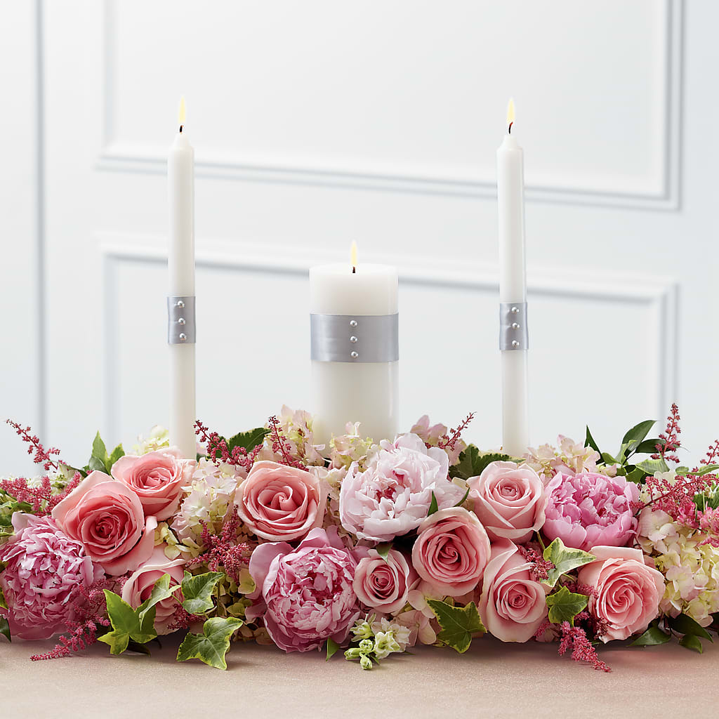 Worldwide Romance Unity Candle Arrangement – Blooming Designs By Michelle, Oakdale MN