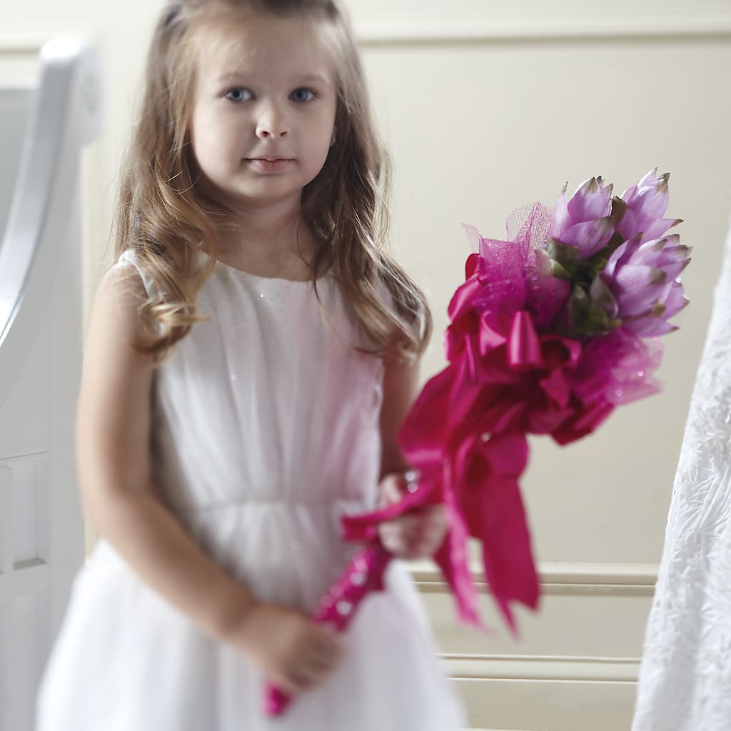Sparkle Pink Flower Girl Bouquet – Blooming Designs By Michelle, Oakdale MN
