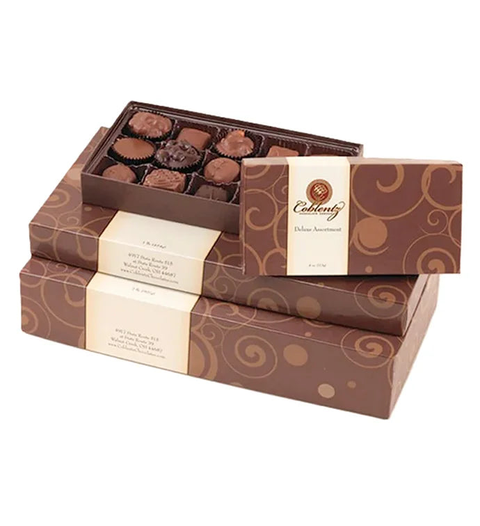 8 OZ MILK AND DARK DELUXE CHOCOLATE ASSORTMENT