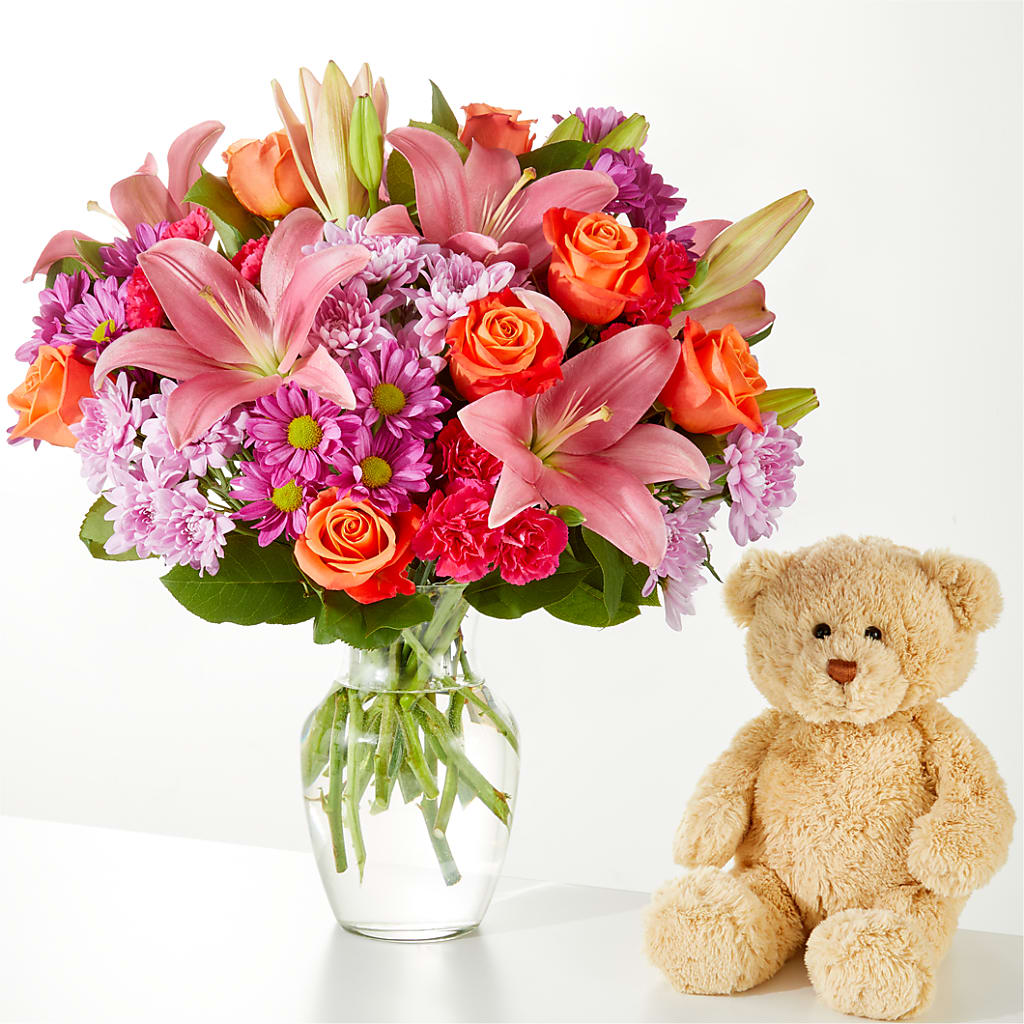 One and Only Bouquet and Bear Bundle –  Blooming Designs By Michelle, Oakdale MN