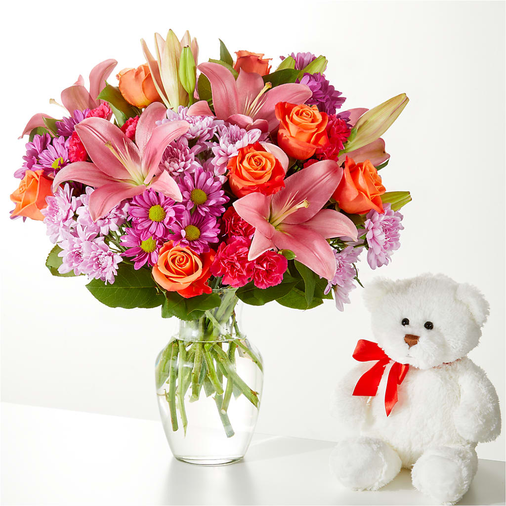 One and Only Bouquet and Bear Bundle –  Blooming Designs By Michelle, Oakdale MN