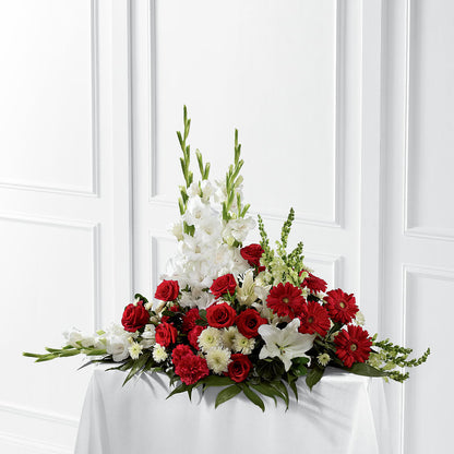 Crimson & White Arrangement –  Blooming Designs By Michelle, Oakdale MN