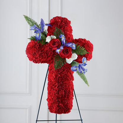 Faithful Hero Floral Cross –  Blooming Designs By Michelle, Oakdale MN