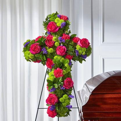 Tribute Rose Floral Cross –  Blooming Designs By Michelle, Oakdale MN