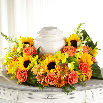 Faithful Sunflower Cremation Adornment –  Blooming Designs By Michelle, Oakdale MN