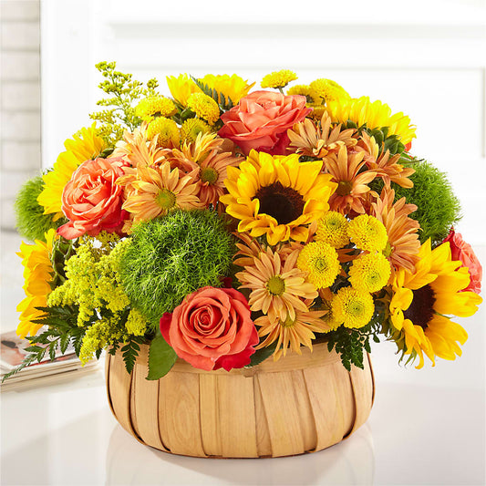 Harvest Sunflower Basket –  Blooming Designs By Michelle, Oakdale MN