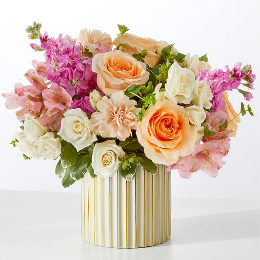 Paradise Bouquet with Ivory Vase –  Blooming Designs By Michelle, Oakdale MN