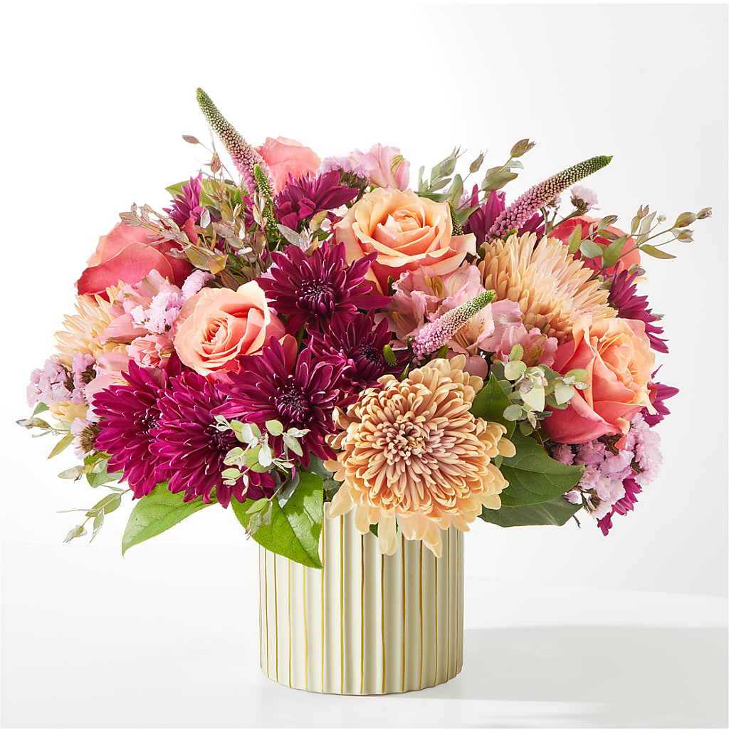 Berry Cobbler Bouquet with Ivory Vase –  Blooming Designs By Michelle, Oakdale MN