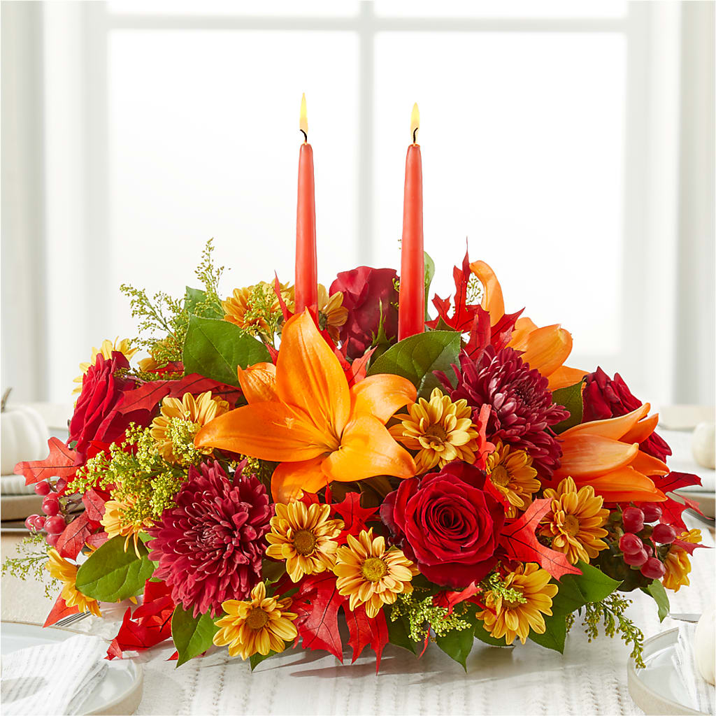 Autumn's Embrace Centerpiece –  Blooming Designs By Michelle, Oakdale MN