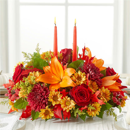 Autumn's Embrace Centerpiece –  Blooming Designs By Michelle, Oakdale MN