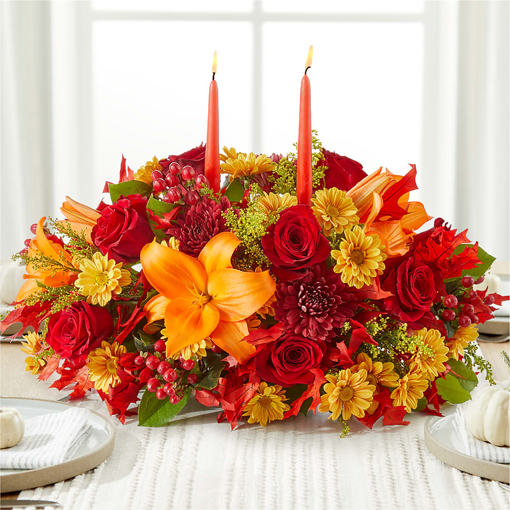 Autumn's Embrace Centerpiece –  Blooming Designs By Michelle, Oakdale MN