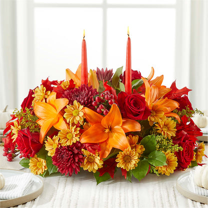 Autumn's Embrace Centerpiece –  Blooming Designs By Michelle, Oakdale MN