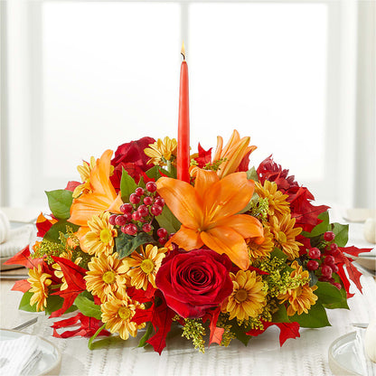 Autumn's Embrace Centerpiece –  Blooming Designs By Michelle, Oakdale MN